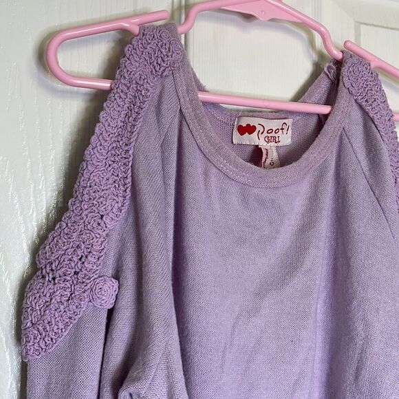 🌟B1G1 free Poof! girl crochet cold shoulder top size xl - Picture 2 of 5